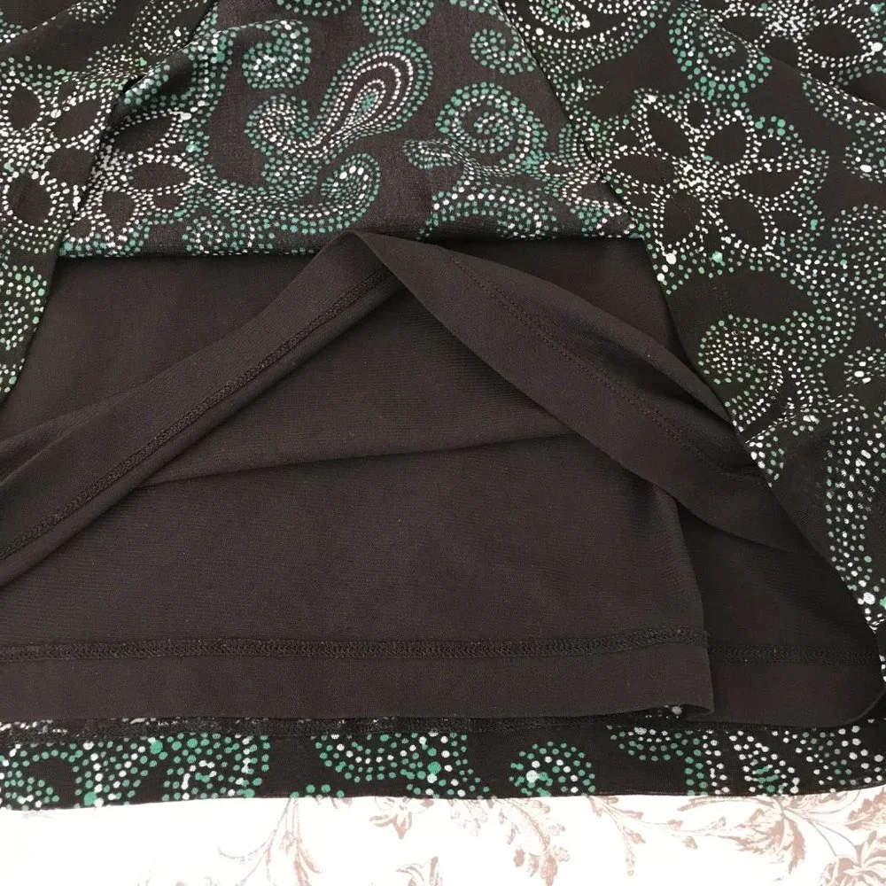 Croft & Barrow S/S Blouse | Black/Green | Size 3X - Picture 7 of 12